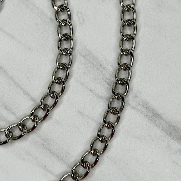 Silver Tone Chain Link Purse Handbag Bag Replacement Strap - Picture 6 of 13